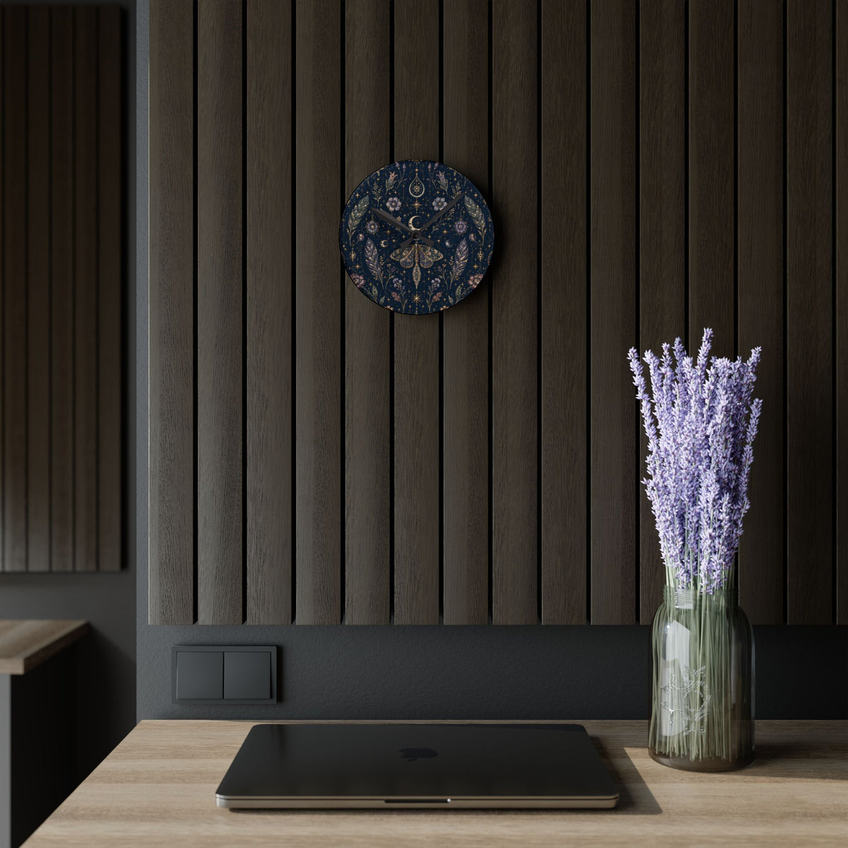 Talisman Moonlight Nocturne Acrylic Wall Clock
