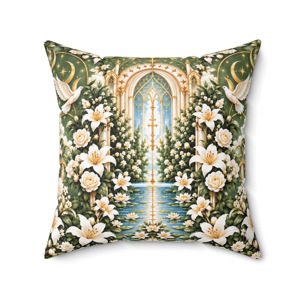 Immaculate Garden Sage Green Decorative Pillow