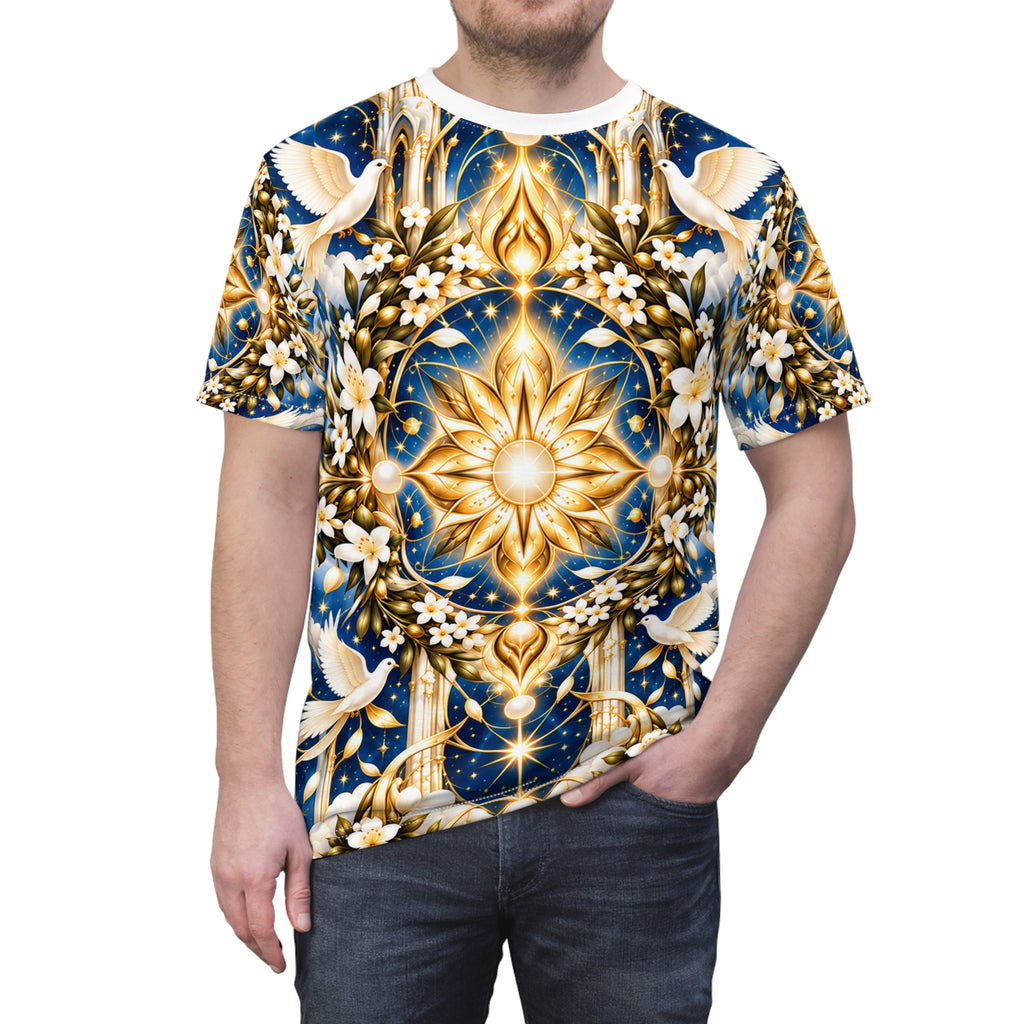 Divine Light Mandala Celestial Blue All-over-print T-Shirt