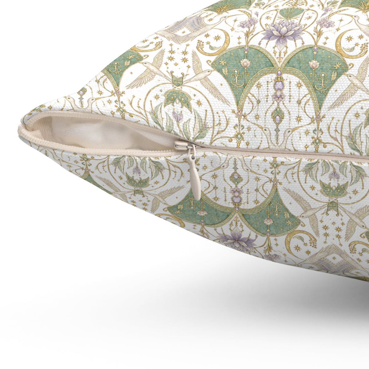 Celestial Aviary Moon Milk Decorative Pillow