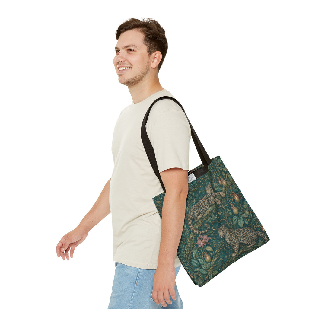 Cloud Leopard Reverie Verdigris Tote Bag