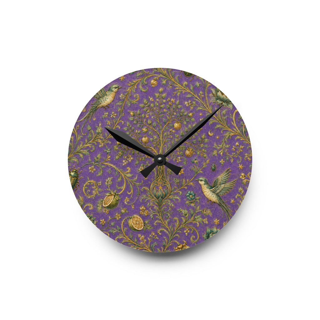 Sacred Canopy Amethyst Acrylic Wall Clock