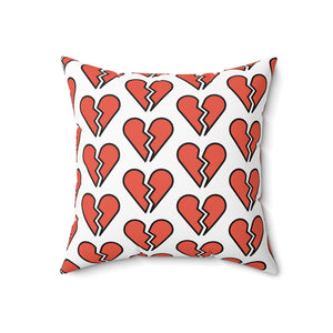 Broken Heart Square Pillow