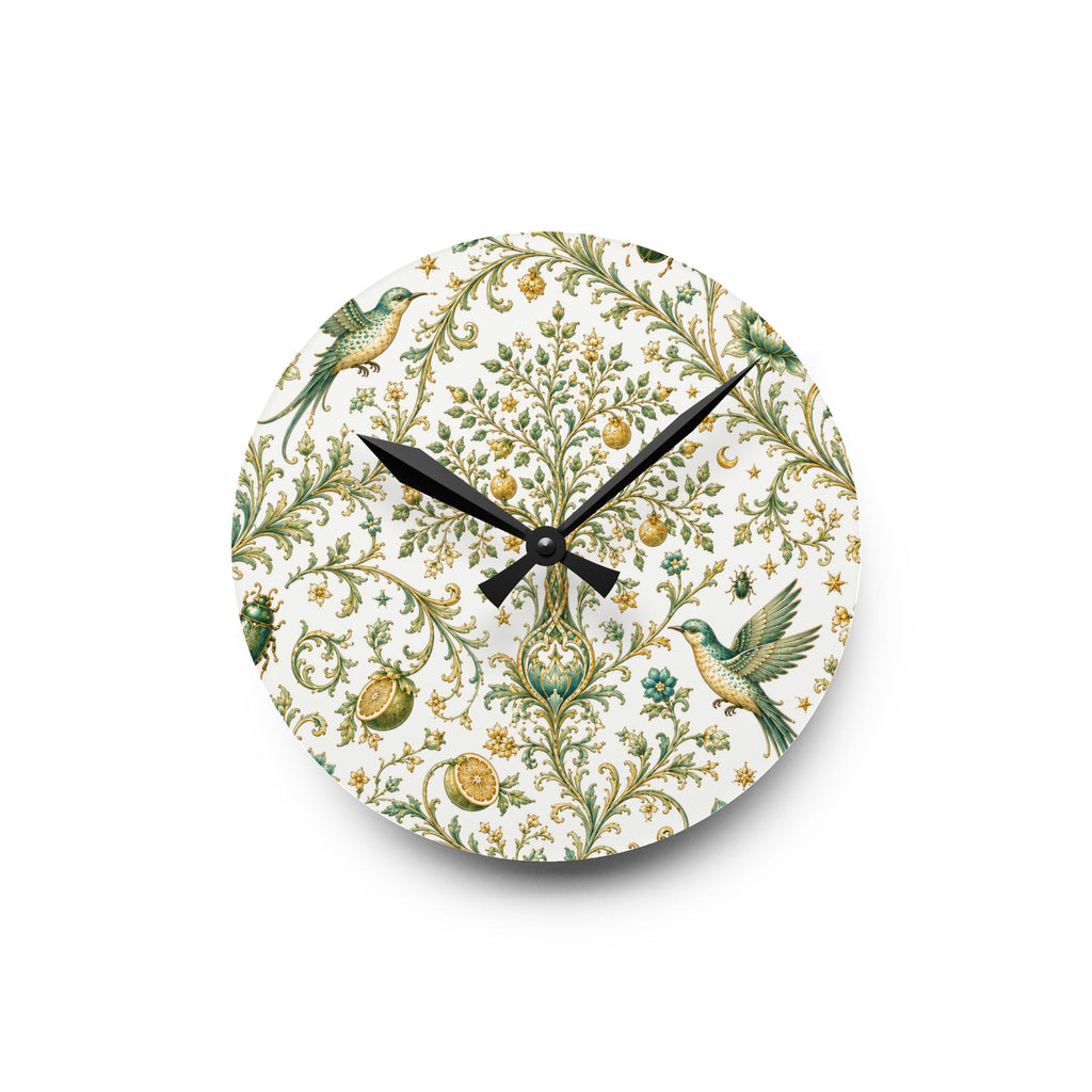 Sacred Canopy Moon Milk Acrylic Wall Clock