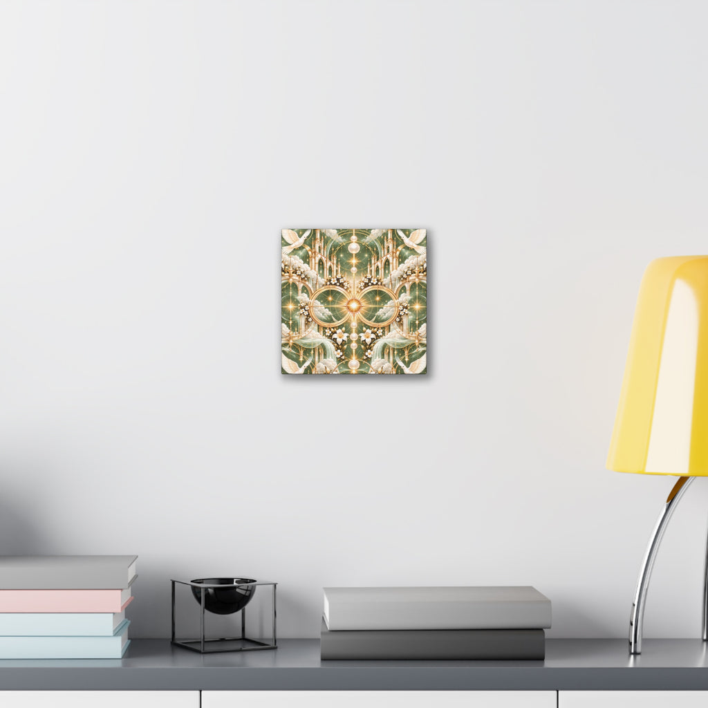Cathedral of Light Sage Sanctuary 8-inch Canvas