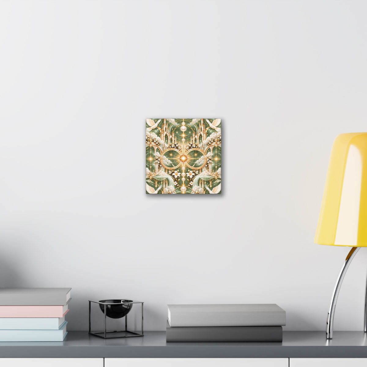 Cathedral of Light Sage Sanctuary 8-inch Canvas