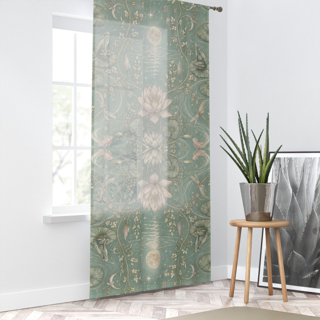 Nymphaea Nocturne Moon Mist Window Curtain