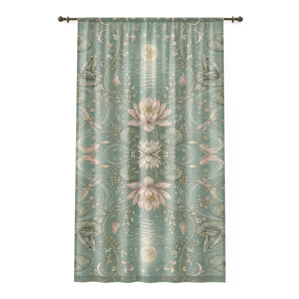 Nymphaea Nocturne Moon Mist Window Curtain