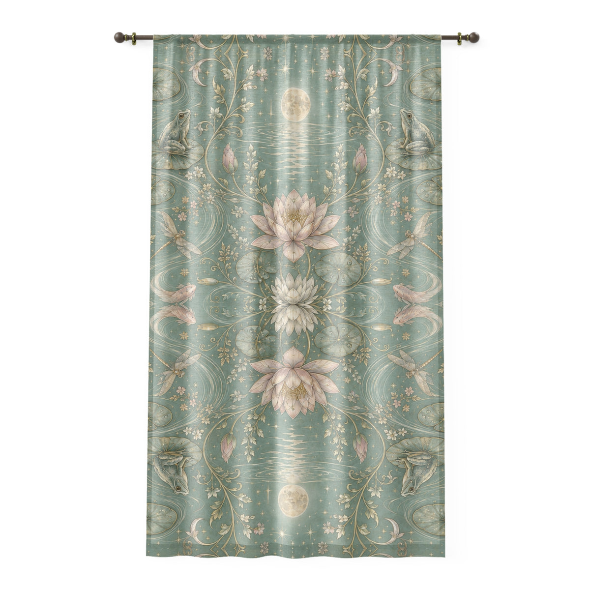 Nymphaea Nocturne Moon Mist Window Curtain