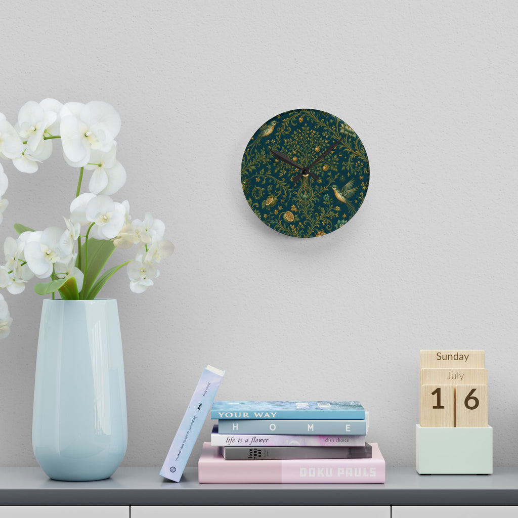 Sacred Canopy Verdigris Acrylic Wall Clock