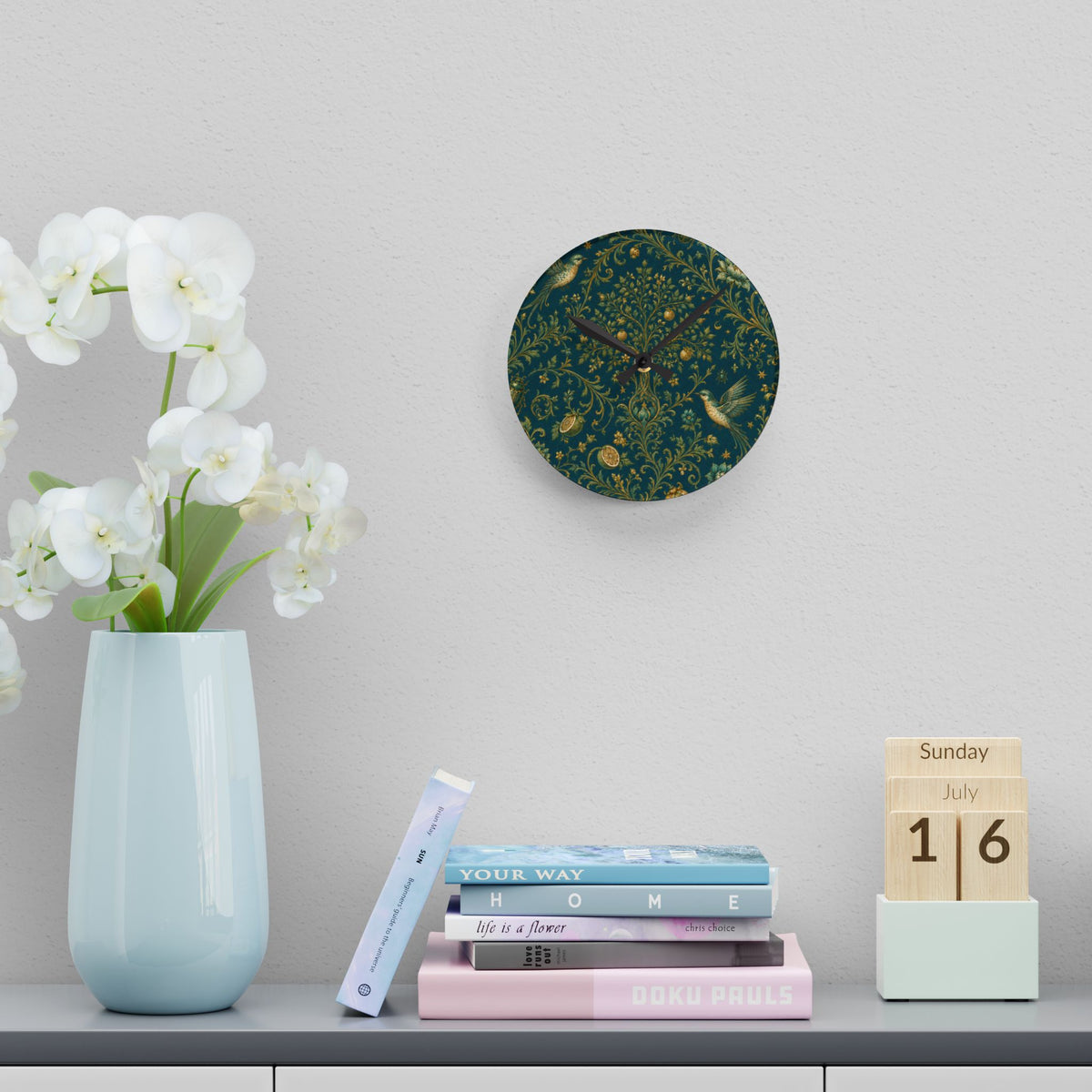 Sacred Canopy Verdigris Acrylic Wall Clock
