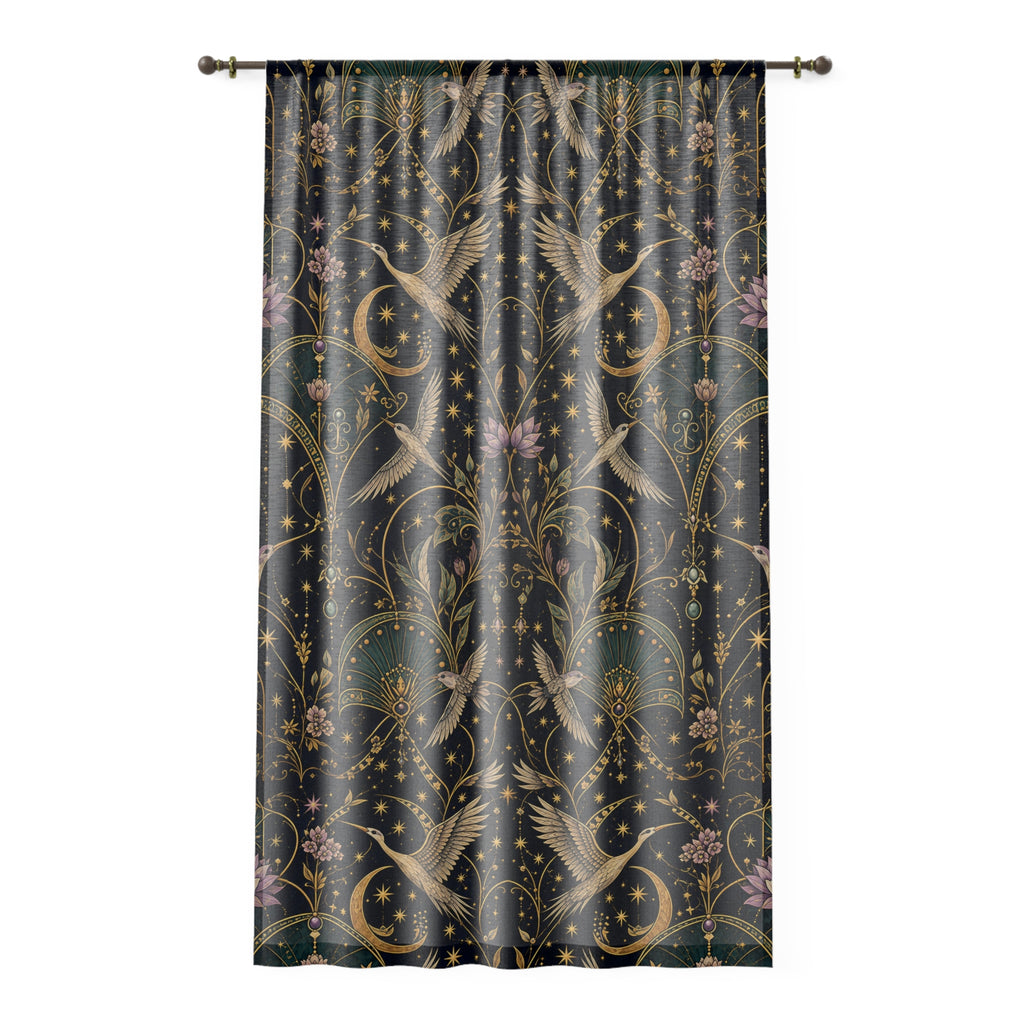 Celestial Aviary Nocturne Window Curtain