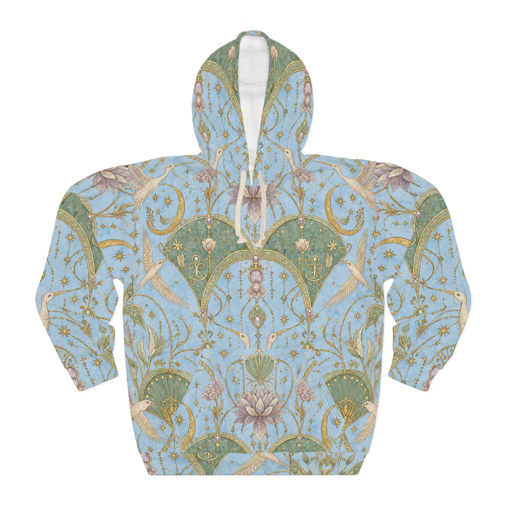 Celestial Aviary Blue Hour Pullover Hoodie