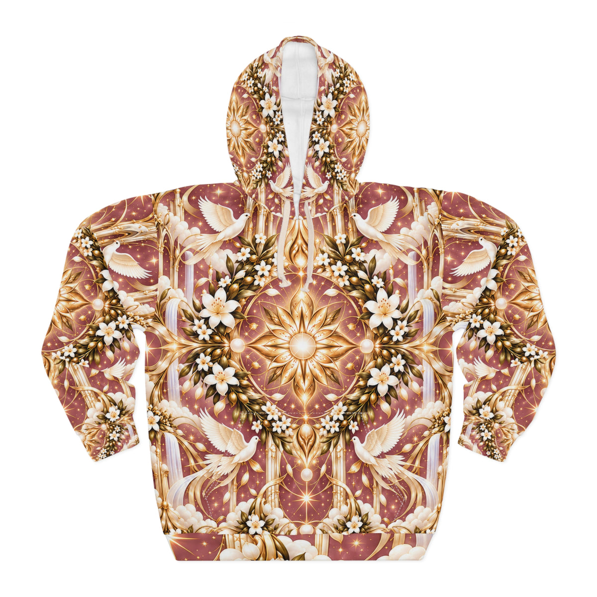 Divine Light Mandala Rose Dawn Pullover Hoodie