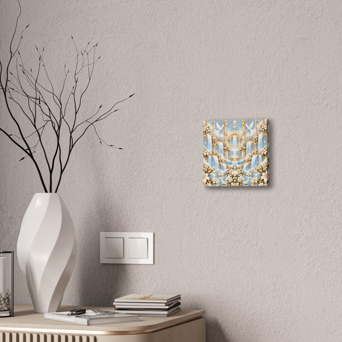 Living Waters Sanctuary Moonstone Ivory 8-inch Canvas