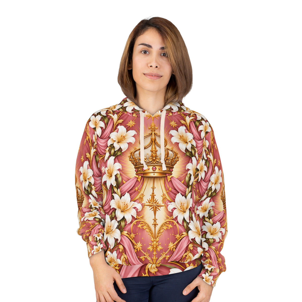 Queen of Heaven Dusty Rose Pullover Hoodie
