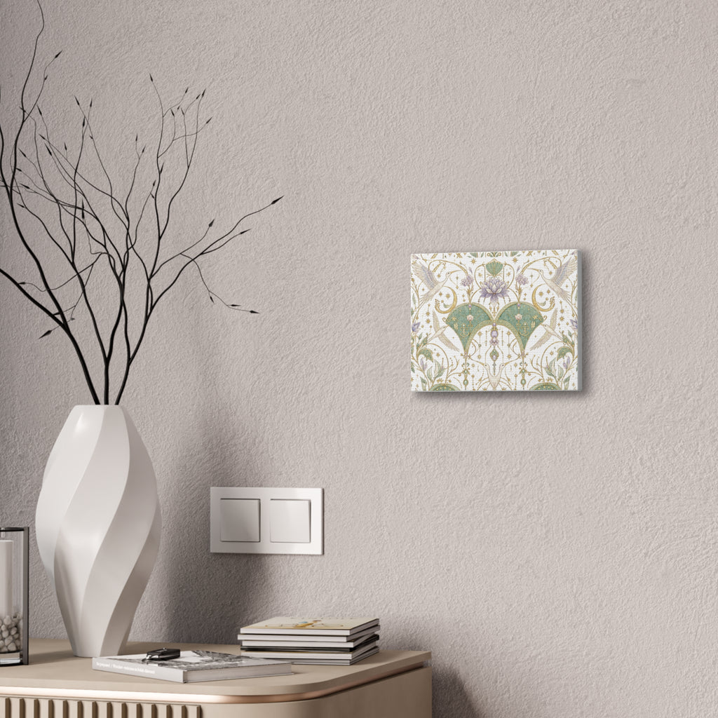 Celestial Aviary Moon Milk Stretched Canvas