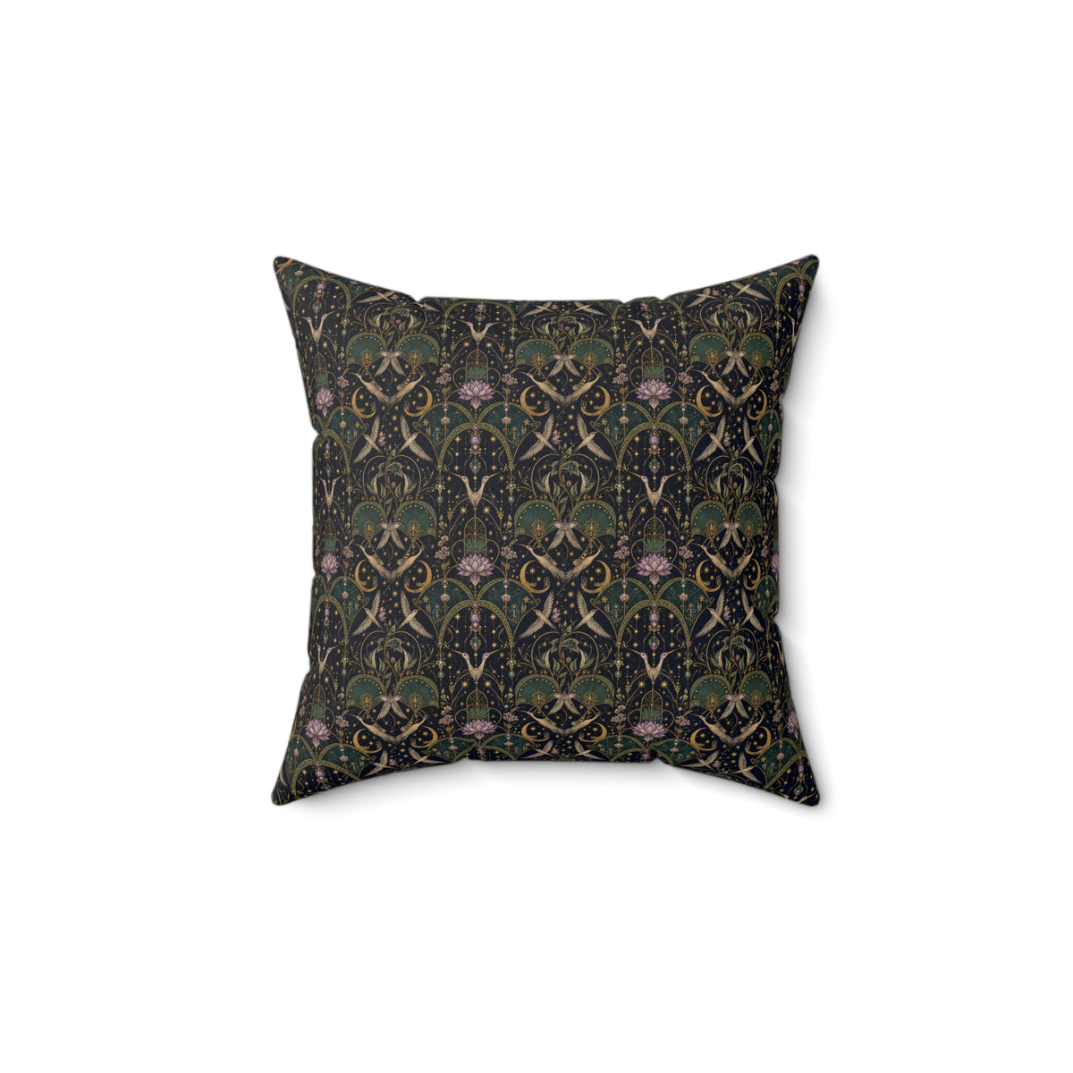 Celestial Aviary Nocturne Decorative Pillow