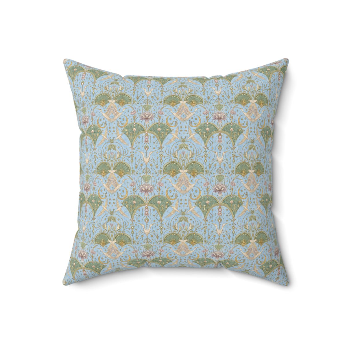 Celestial Aviary Blue Hour Decorative Pillow
