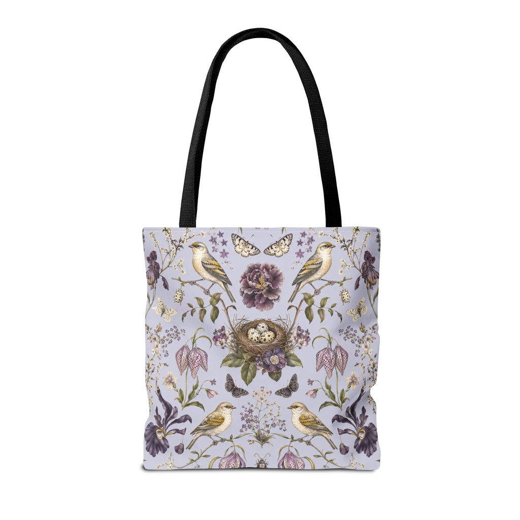 Botanical Bird's Nest Lilac Tote Bag