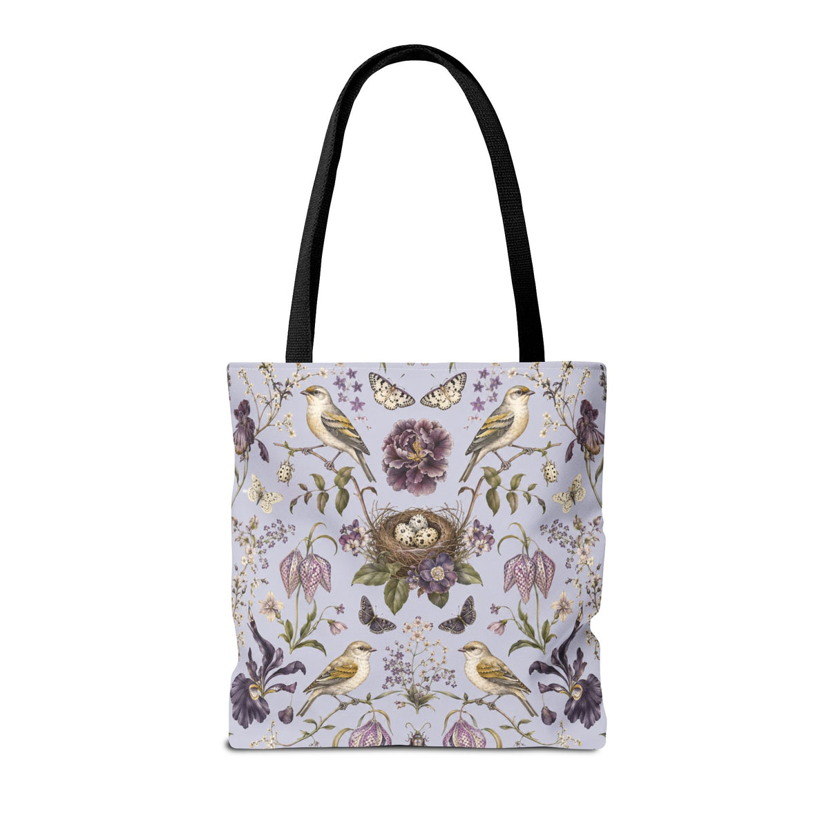Botanical Bird's Nest Lilac Tote Bag