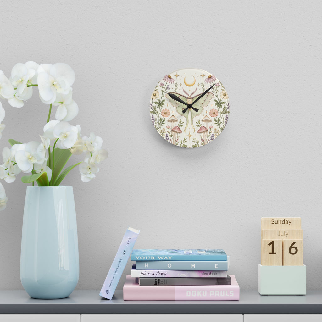 Luna Apothecary Moon Milk Acrylic Wall Clock