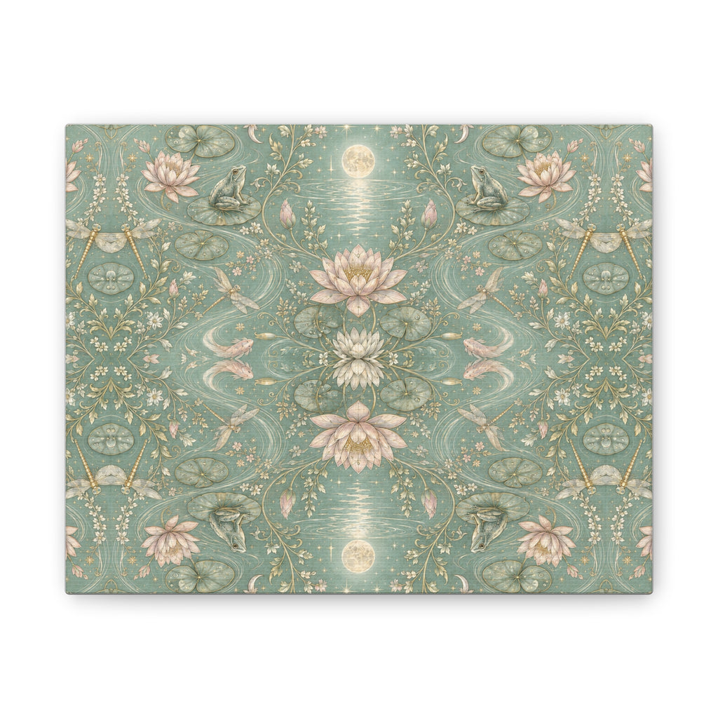 Nymphaea Nocturne Moon Mist Stretched Canvas