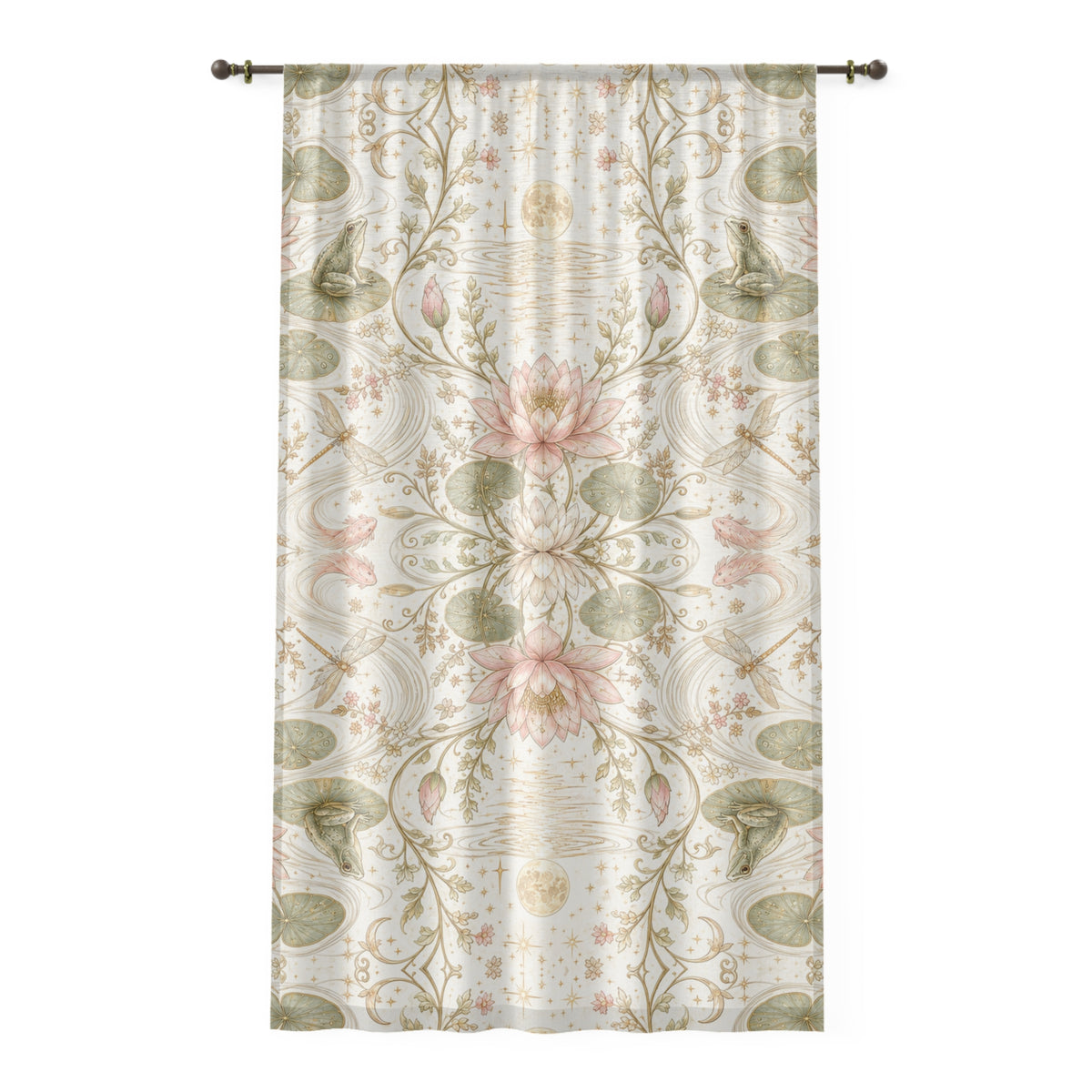 Nymphaea Nocturne Moon Milk Window Curtain
