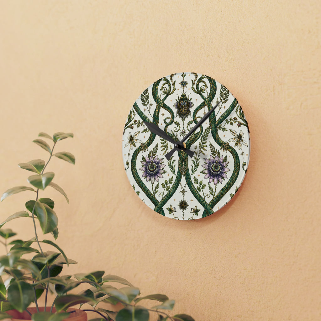 Serpent Conservatory Garden Mist Acrylic Wall Clock