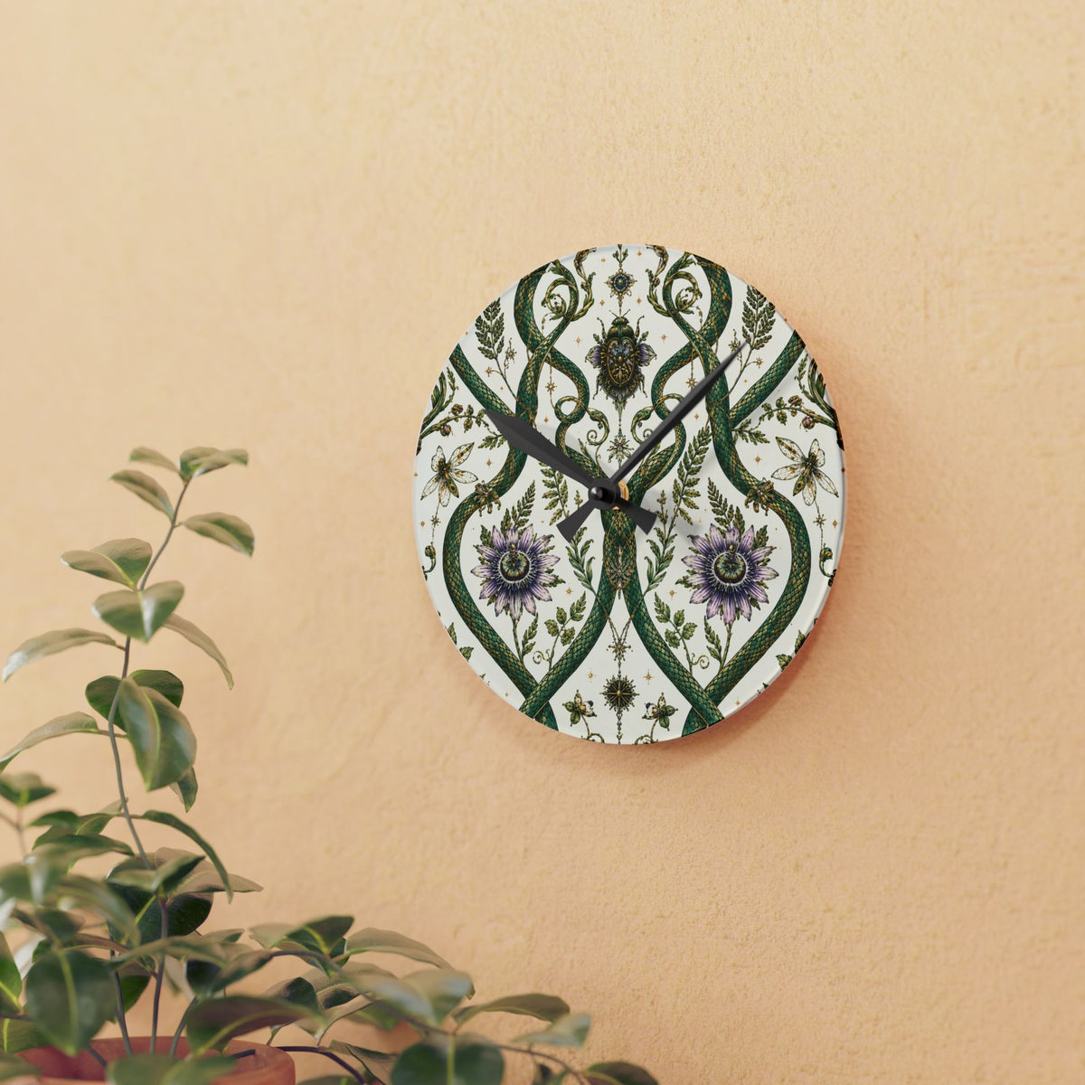 Serpent Conservatory Garden Mist Acrylic Wall Clock