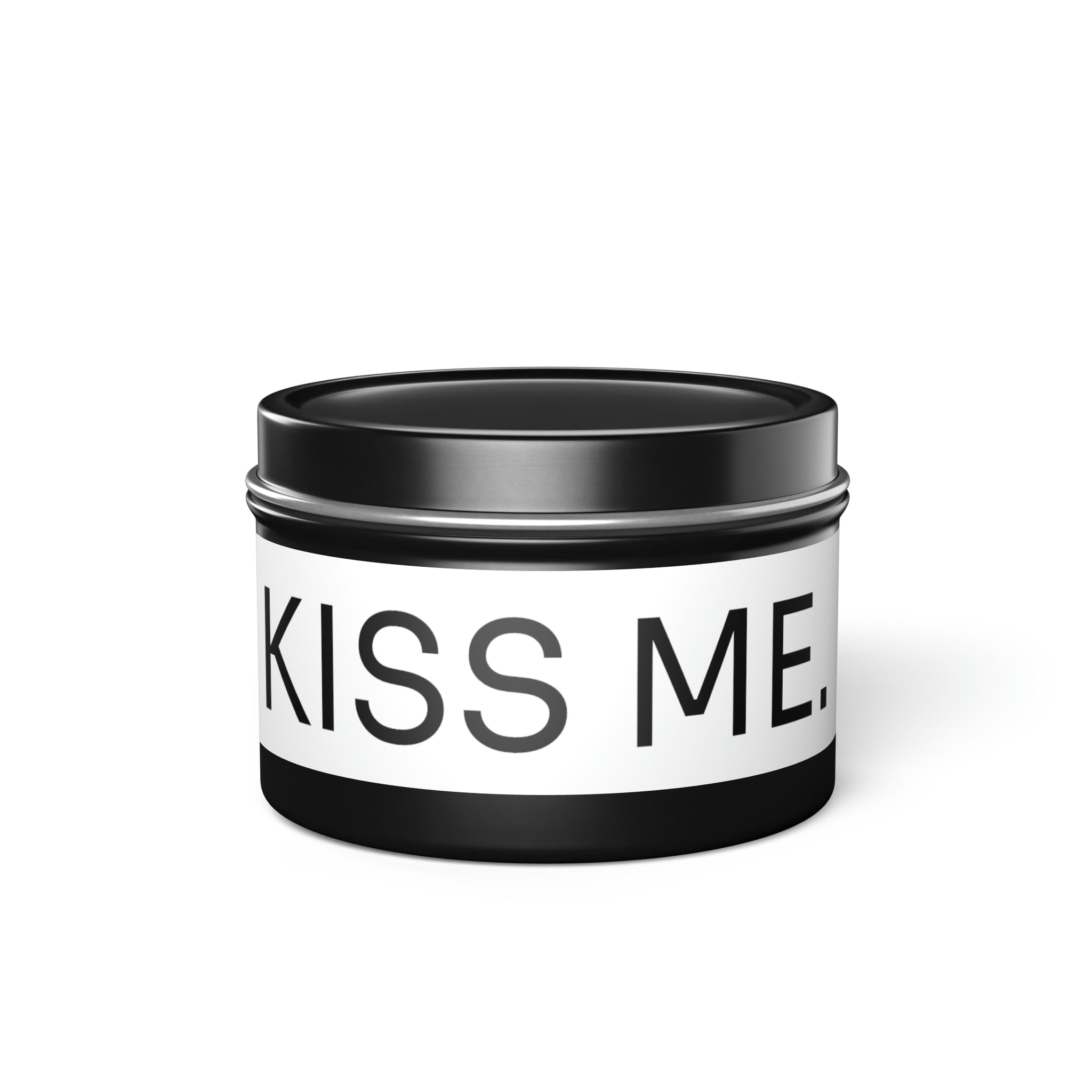 KISS ME Tin Candle