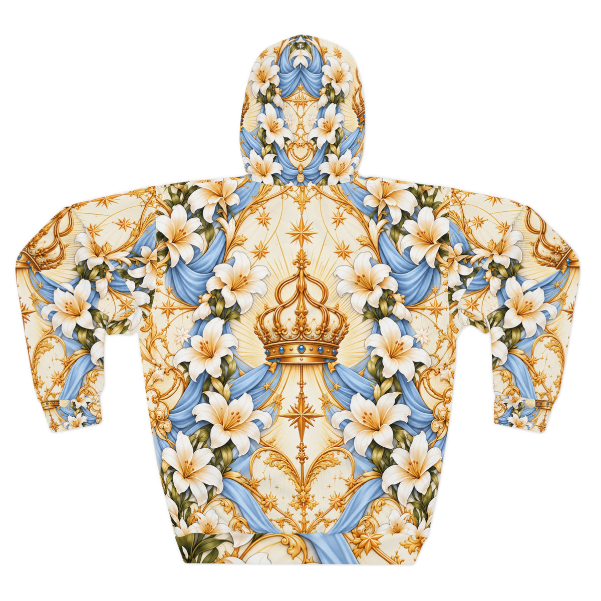 Queen of Heaven Ivory Gold Pullover Hoodie