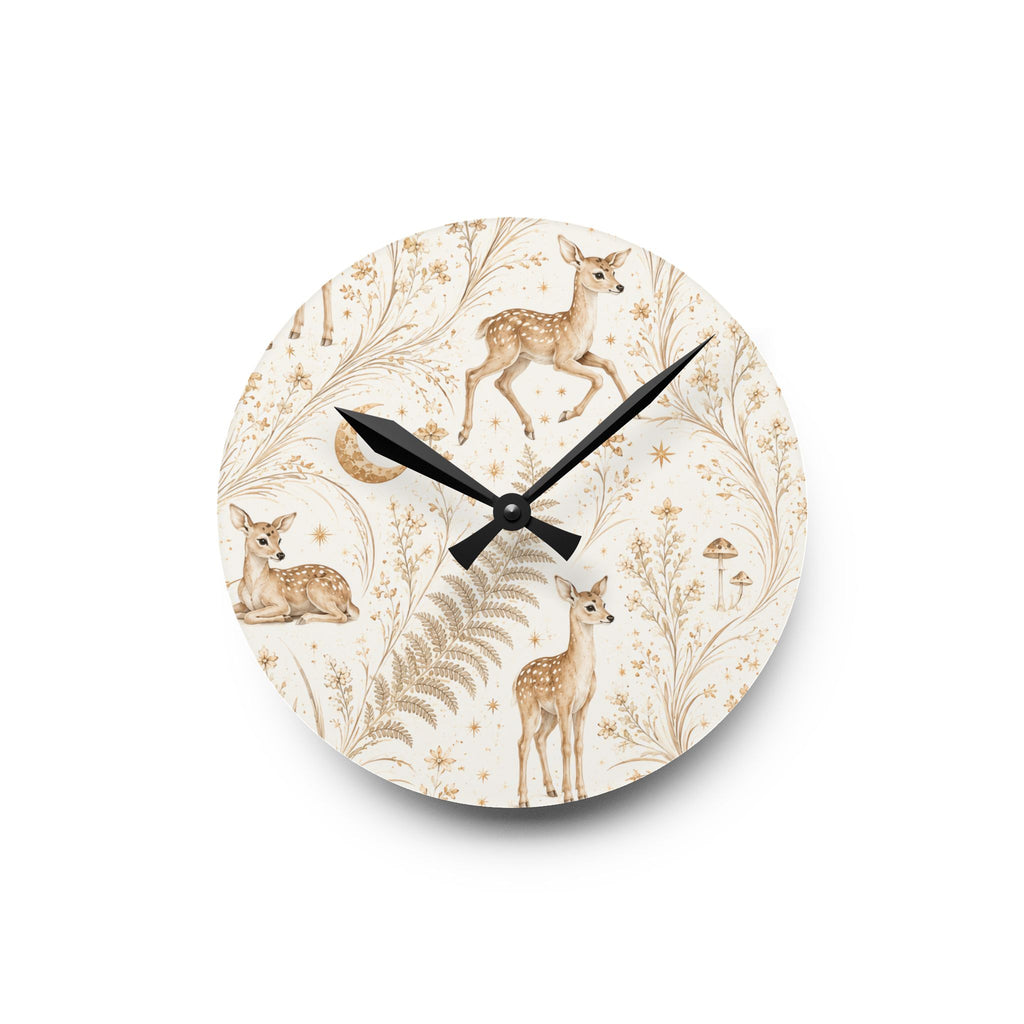 Astral Fawn Moon Milk Acrylic Wall Clock