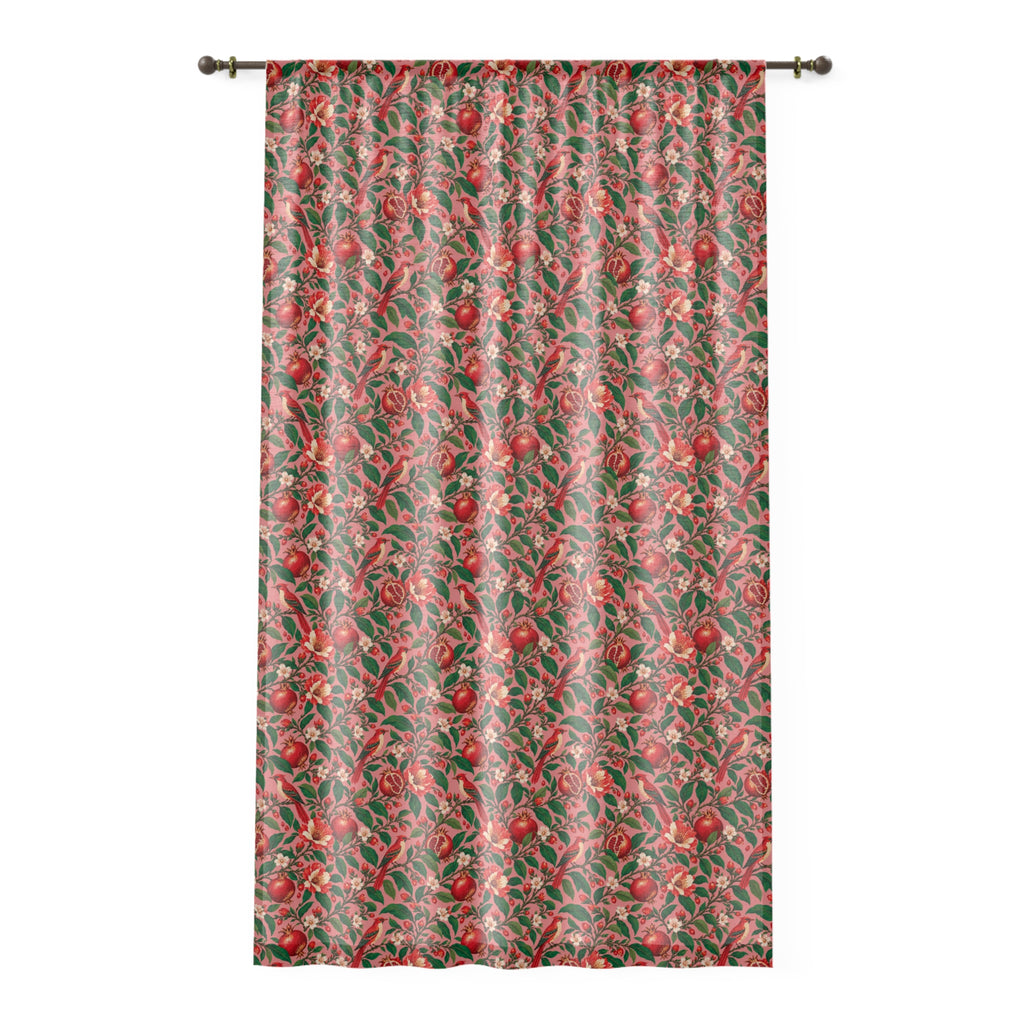Gilded Orchard Pink Orchard Window Curtain