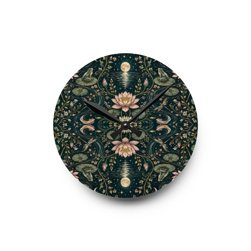 Nymphaea Nocturne Nocturne Acrylic Wall Clock