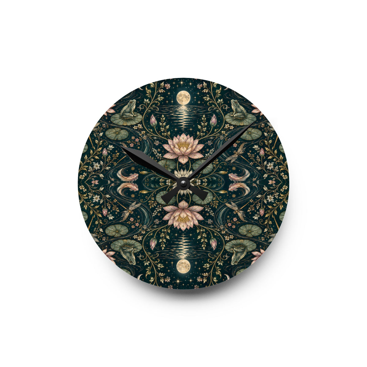 Nymphaea Nocturne Nocturne Acrylic Wall Clock
