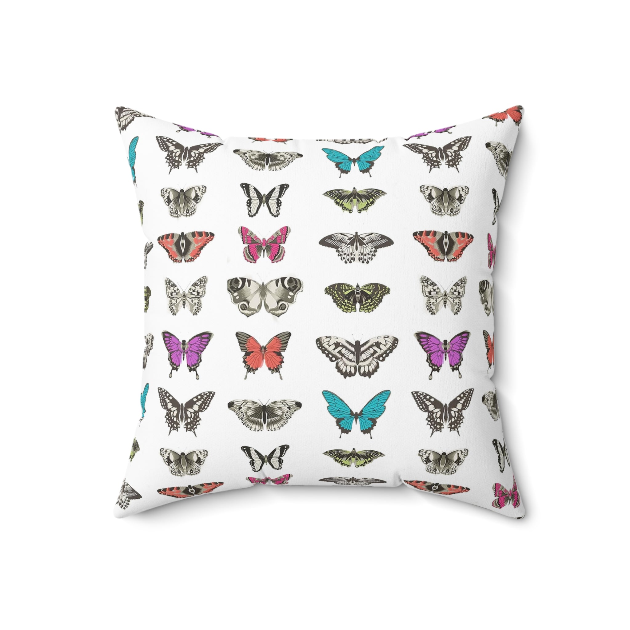 Butterfly and Moth Square Pillow