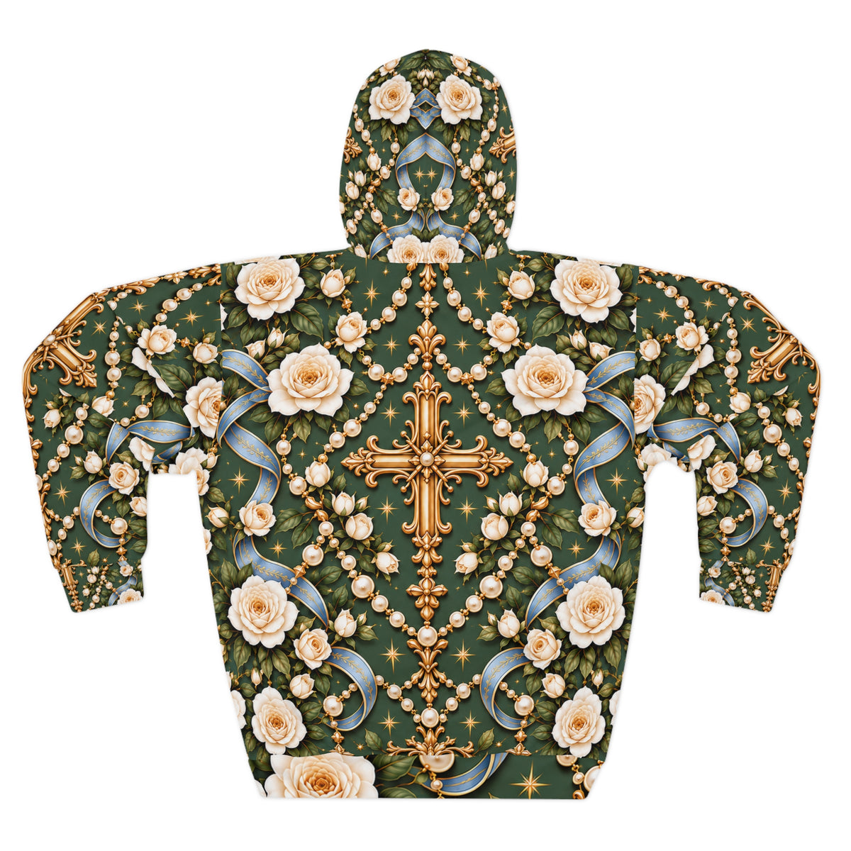 Rosary of Light Sage Blue Pullover Hoodie
