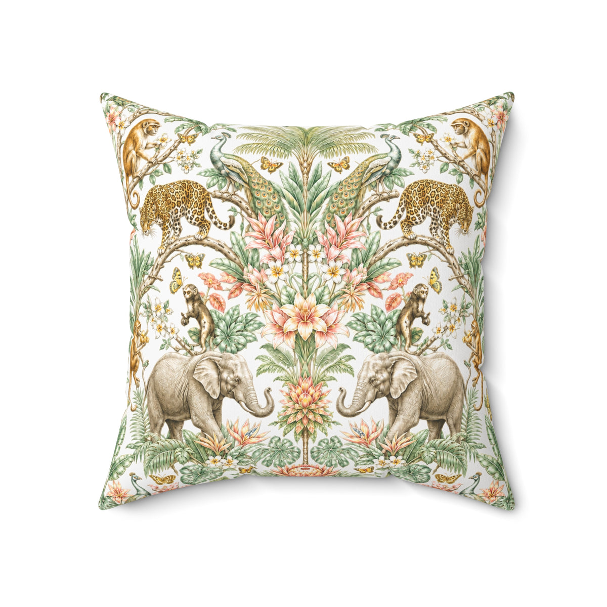 Mystic Jungle Ivory Eden Decorative Pillow