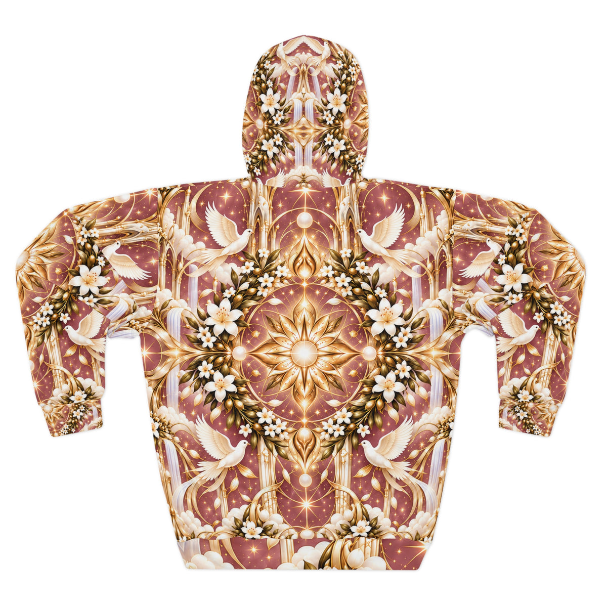 Divine Light Mandala Rose Dawn Pullover Hoodie
