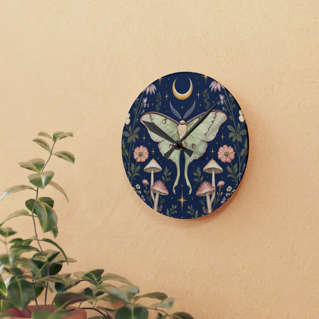 Luna Apothecary Indigo Acrylic Wall Clock