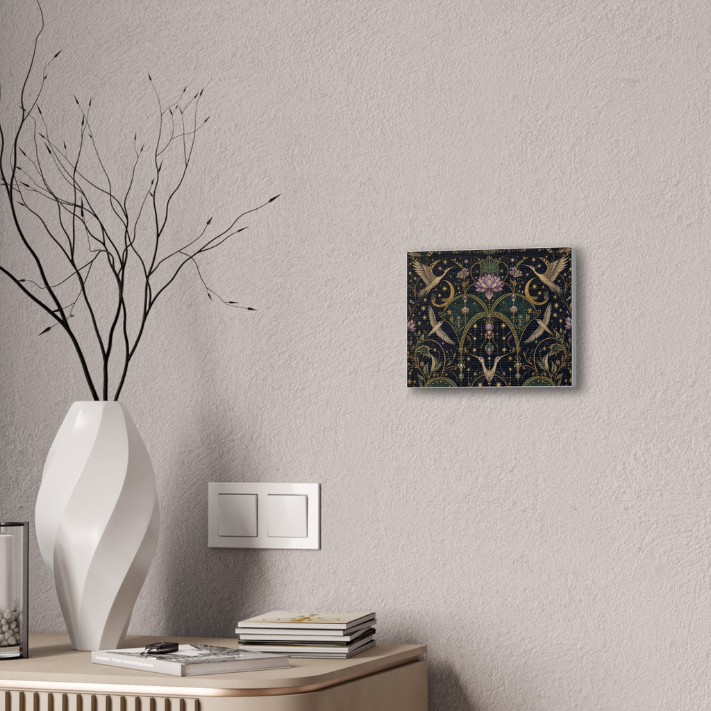 Celestial Aviary Nocturne Stretched Canvas