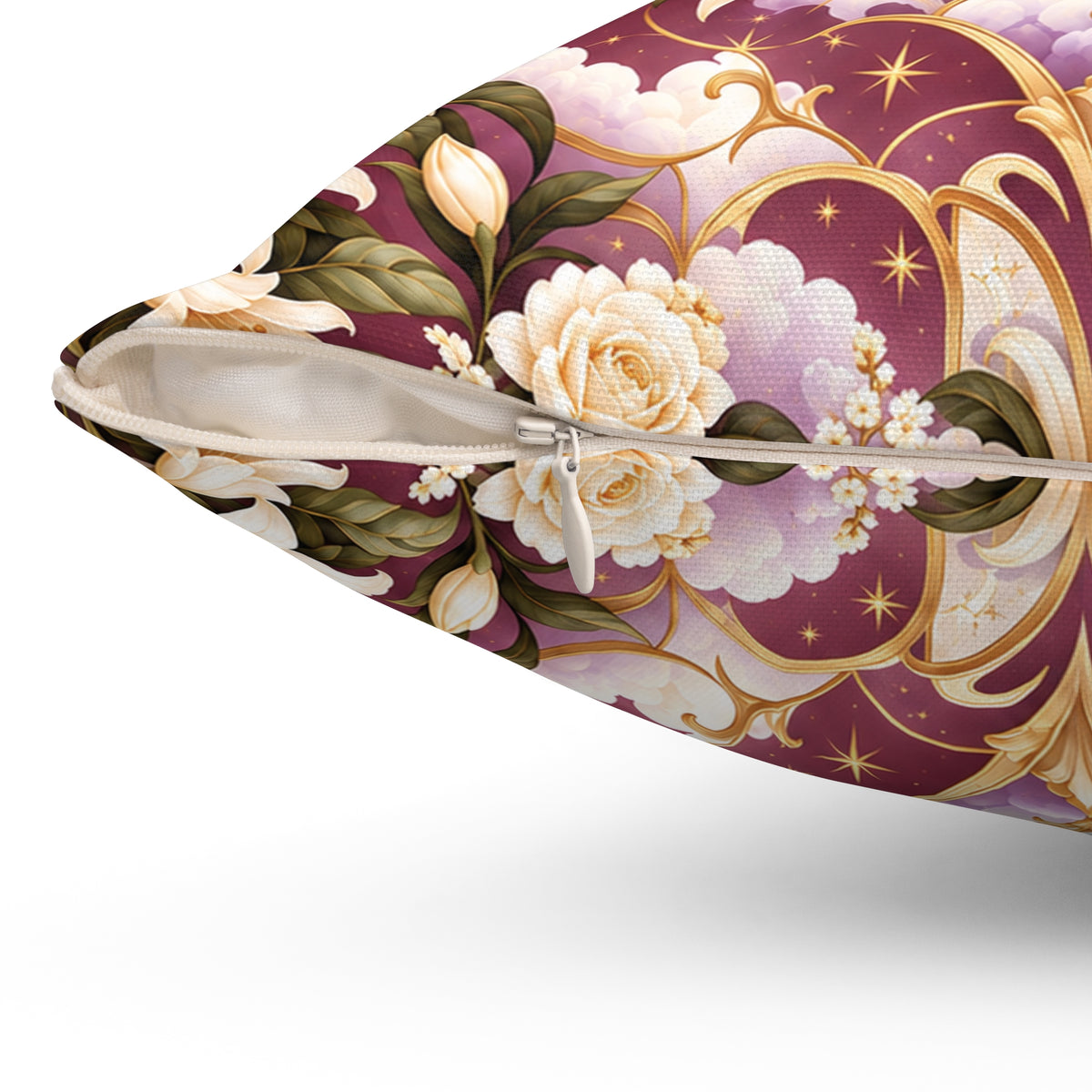 Marian Radiance Rose Dawn Centered Mary Decorative Pillow