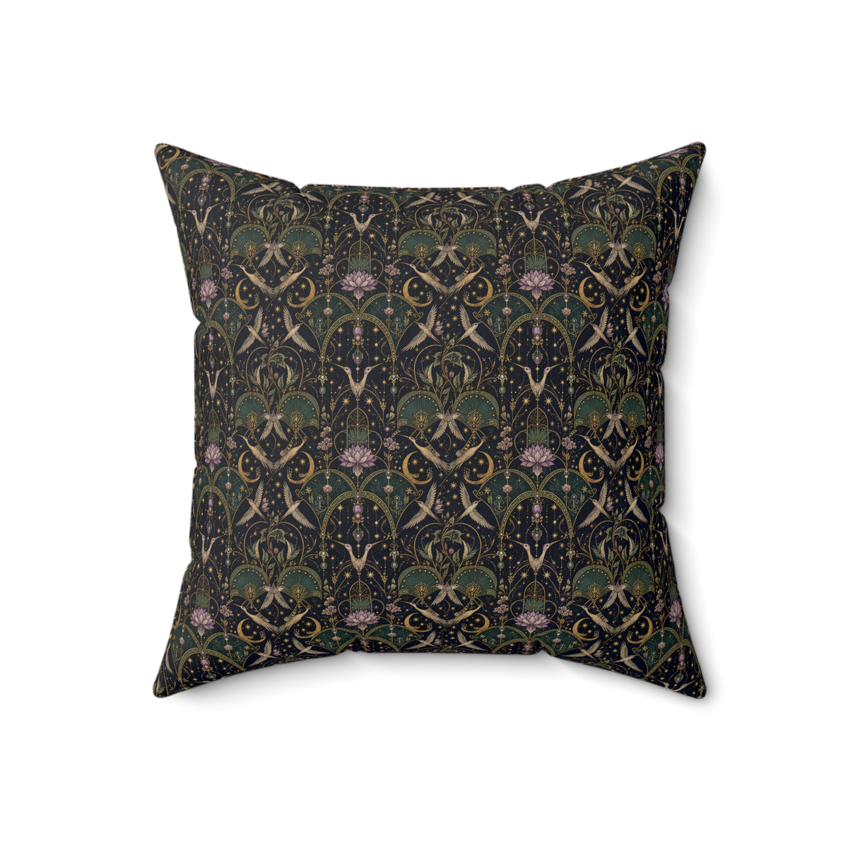 Celestial Aviary Nocturne Decorative Pillow