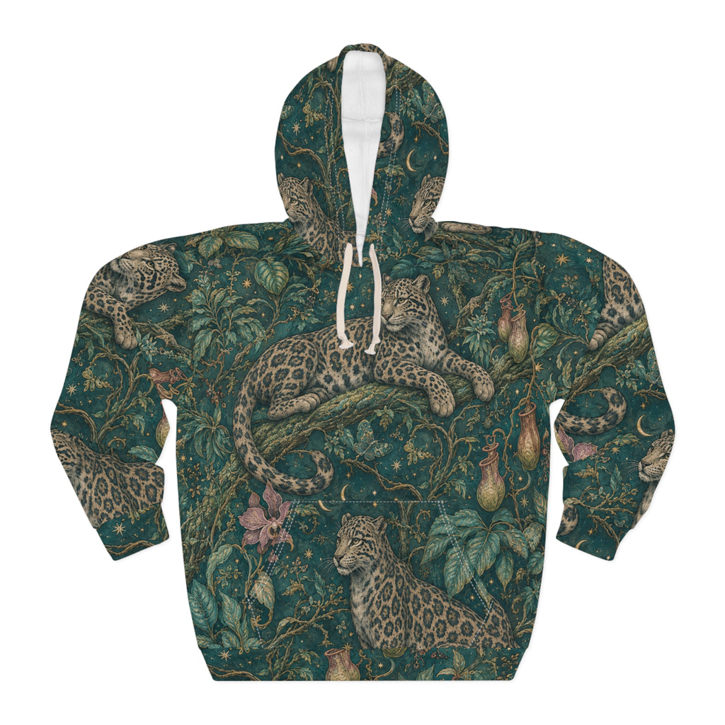 Cloud Leopard Reverie Verdigris Pullover Hoodie