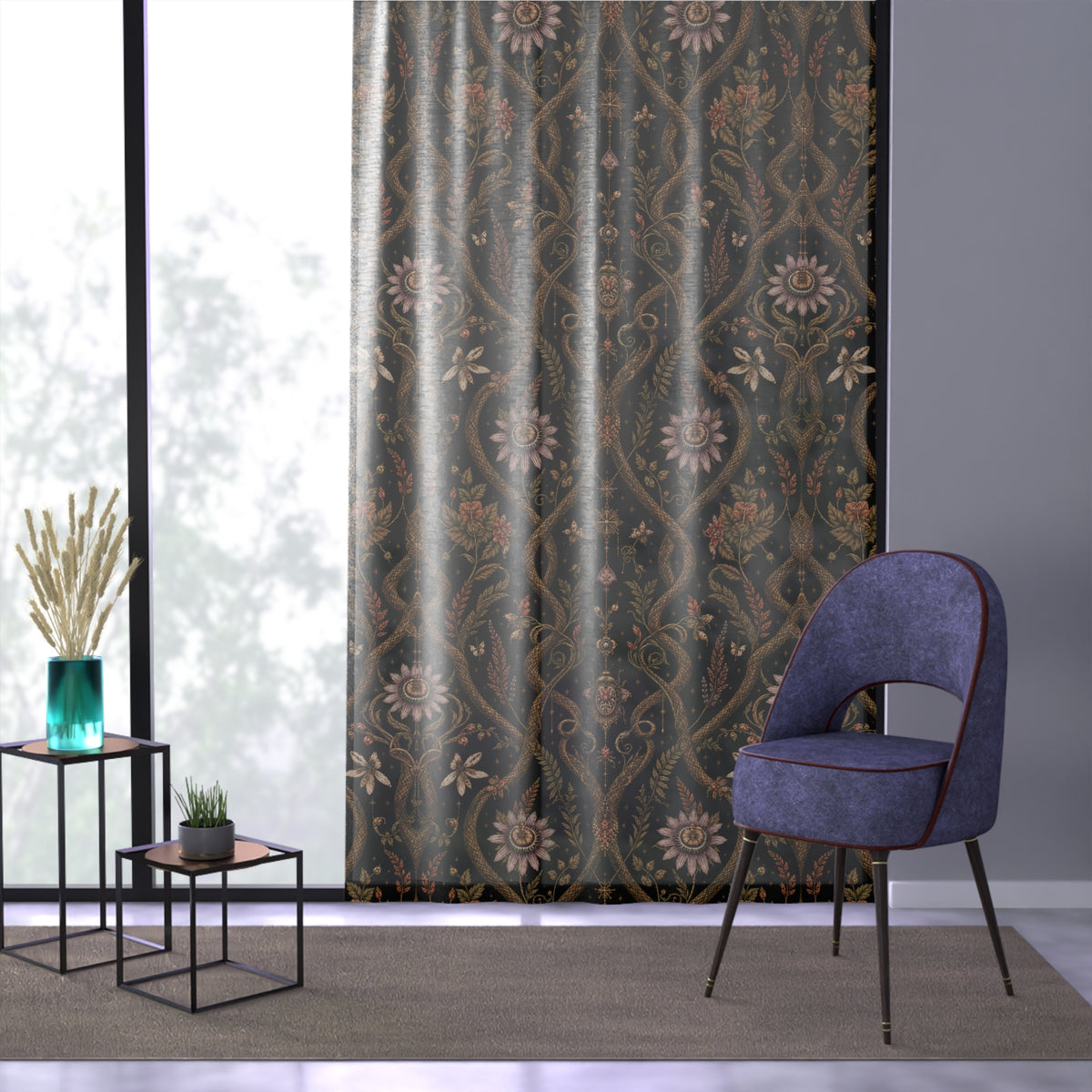 Serpent Conservatory Bronze Nocturne Window Curtain