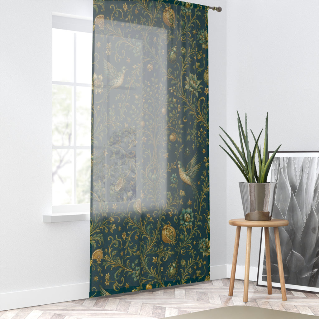 Sacred Canopy Verdigris Window Curtain