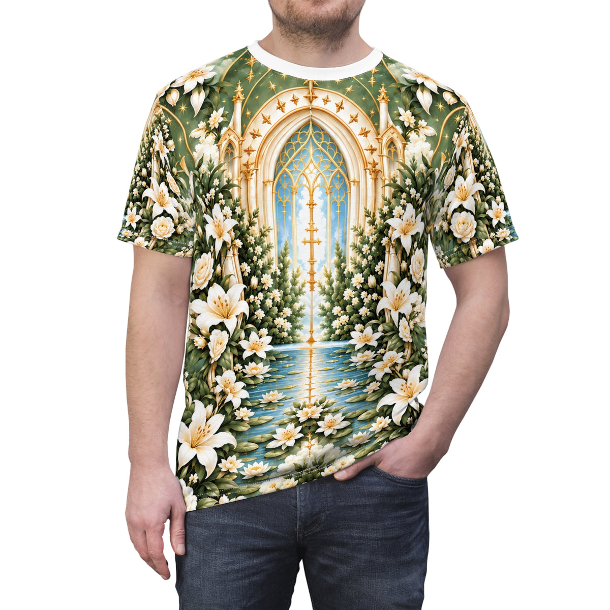 Immaculate Garden Sage Green All-over-print T-Shirt