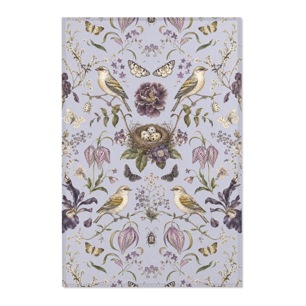 Botanical Bird's Nest Lilac Area Rug