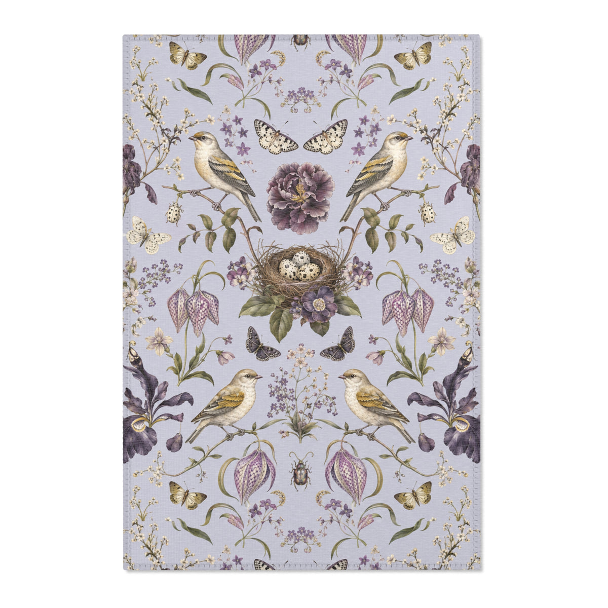 Botanical Bird's Nest Lilac Area Rug